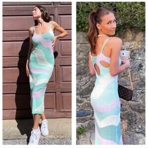 EUC House of Sunny Good Vibrations Hockney Midi Dress